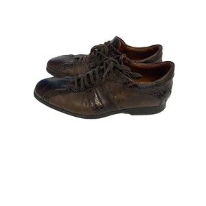 Stefano Castelli Men's Oxford‎ Shoes Size 40 US 9 1/2 Brown